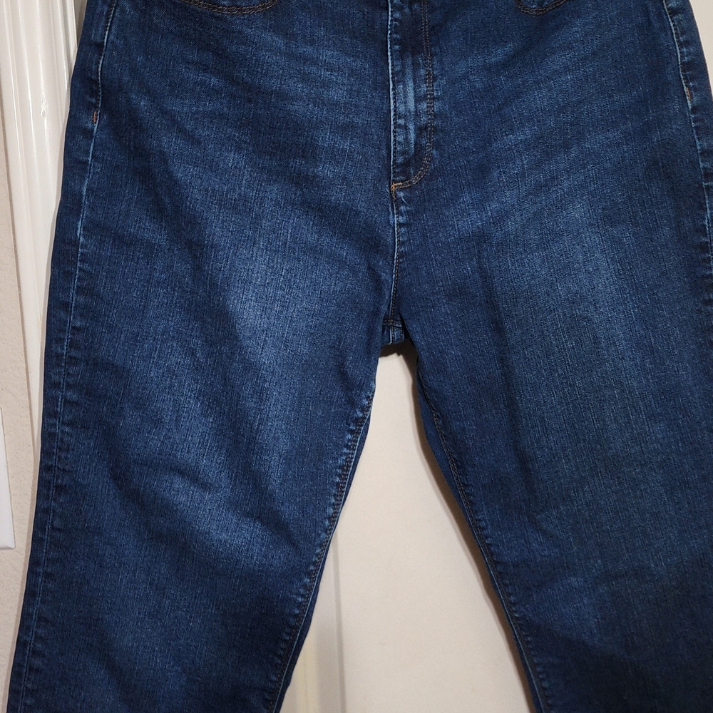 Karl Lagerfeld Women's Dark Blue‎ Wide Leg Jeans